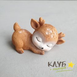 Олененок спящий хвостиком кверху, форма силиконовая