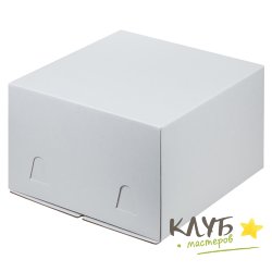 Коробка для торта (хром-эрзац) 30х30х19 см