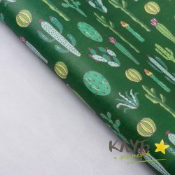 Бумага упаковочная "Кактусы" 52х75 см