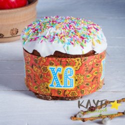 Ободок для кулича бумажный "ХВ Роспись", 24х5 см