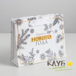 Пакет с ручками ламинированный «Сказочного нового года», 15х12х5,5 см