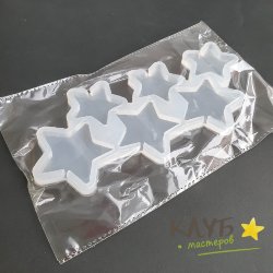Звезды 6 ячеек, форма силиконовая для леденцов