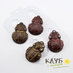 Мини Снегурочка, форма пластиковая для шоколада
