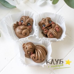 Дракошки - горошки, форма из пищевого силикона