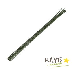 Флористическая проволока зеленая в бумажной оплетке 1,2 мм (18-20 шт.)