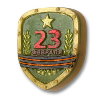 23 Февраля на щите, форма пластиковая