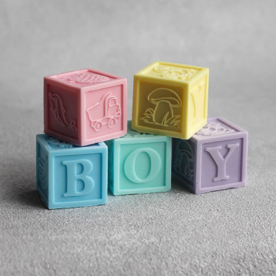 Кубики детские boy/girl 4 шт., форма силиконовая