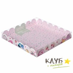 Коробка с пластиковой крышкой "Сюрприз кому-то очень хорошему", 21х21х3 см
