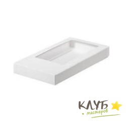 Коробка для шоколадной плитки белая 18х9х1,7 см