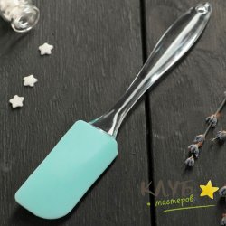 Лопатка силиконовая "Лёд" 19*3,5 см, цвета МИКС