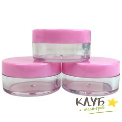 Банка под бальзам с розовой крышкой, 5 г