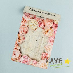 Клапан "Розовые цветы", 10х12 см (набор 5 шт.)