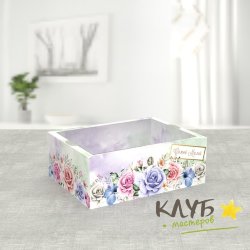 Коробка с пластиковой крышкой "Розы нежные" 10,5х8х4 см