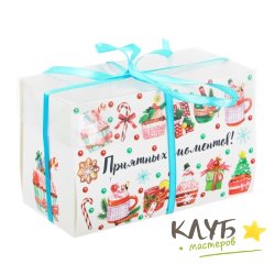 Коробка для капкейков "Приятных моментов", 16х8х7,5 см