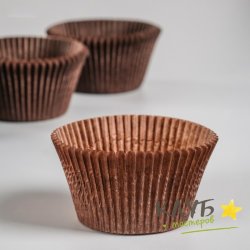 Капсулы бумажные Коричневые 5,5х4,3 см, 25-28 шт.