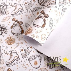 Бумага упаковочная "Шишки коньки" 70х100 см