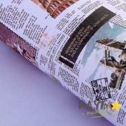 Бумага упаковочная глянцевая "Газета"  52х75 см