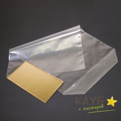 Пакет с жестким дном золото/жемчуг (дно 7,5х13,5 см), h=36 см (5 шт.)