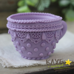 Чашечка кружевная, форма силиконовая
