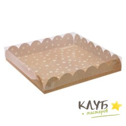 Коробка с пластиковой крышкой "Хорошего настроения. Звезды", 35х35х6 см