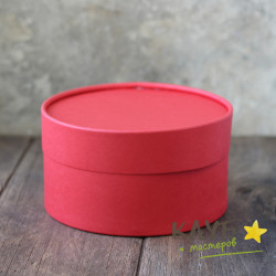 Коробка круглая с крышкой "Красная", 16х9 см