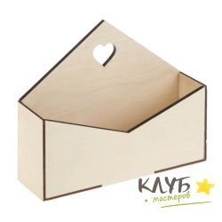 Ящик-кашпо "Конверт с сердцем", 18х6х21 см