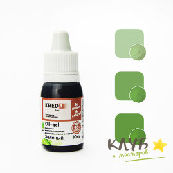 Краситель пищевой жирорастворимый "Kreda Bio Oil-gel" зеленый 10 мл