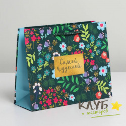 Пакет с ручками ламинированный "Present For You", 23х18х8 см