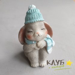 Зимний зайчик, форма из пищевого силикона