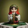 Матрешка Барышня, форма силиконовая - миниатюра 6