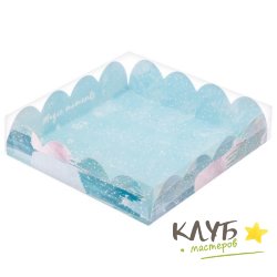 Коробка с пластиковой крышкой "Волшебных моментов", 13х13х3 см