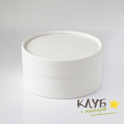 Коробка круглая с крышкой "Белая", 12х6 см
