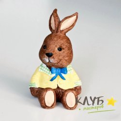 Кролик мальчик, форма из пищевого силикона