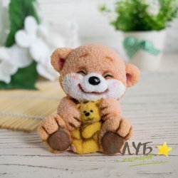 Мишка с мишуткой, форма силиконовая