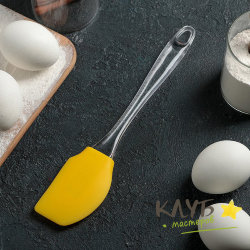 Лопатка силиконовая "Лёд" 24х5 см, цвета МИКС