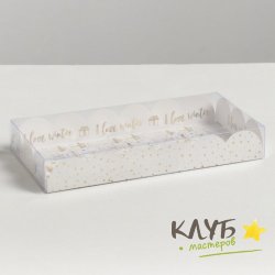 Коробка с пластиковой крышкой "Я люблю зиму", 21х10,5х3 см