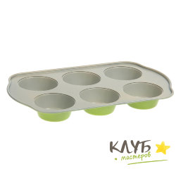 Форма для выпечки с керамическим покрытием 28,5*17,5*3 см, 6 ячеек