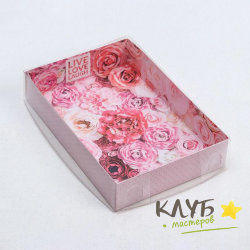 Коробка с пластиковой крышкой "Live Love Laugh", 17х12х3,5 см