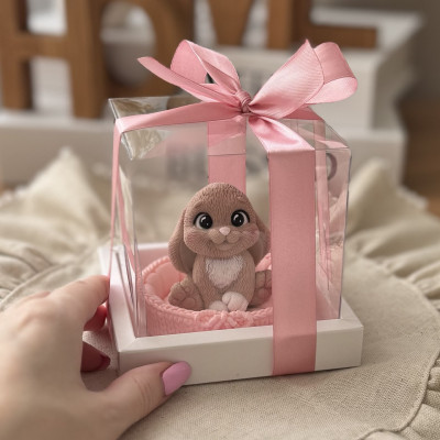 Коробка с пластиковой крышкой Белая 9х9х10 см