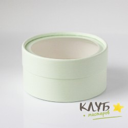 Коробка круглая с крышкой и окном "Фисташка", 12х6 см