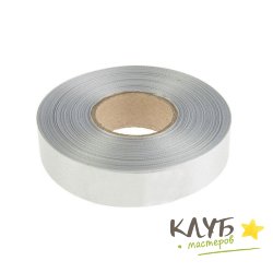 Лента декоративная "Серебряная Cotton 20 мм", 45 м