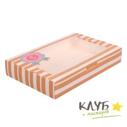 Коробка для пончиков с окном "Для тебя ", 30х20х5 см