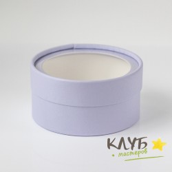Коробка круглая с крышкой и окном "Лаванда", 12х6 см