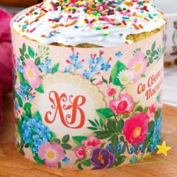Ободок для кулича "Цветочная композиция", 41,6х10 см