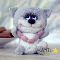 Кот Сосискин, форма из пищевого силикона
