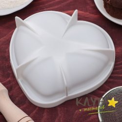 Сердце малое 17,5х17х4,7 см,форма силиконовая