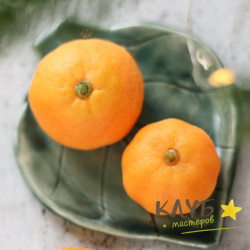Мандарины мини в кожуре 2D (2 шт.), форма из пищевого силикона