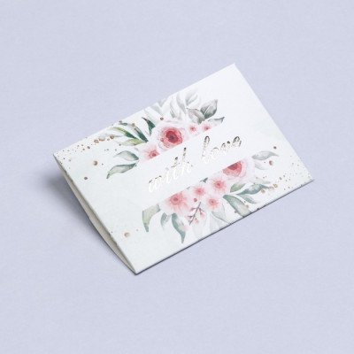 Конверт под сертификат "With love", 10,5х7 см