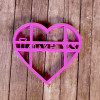 Форма для пряников с оттиском "Сердце Love is" (10х11 см) - миниатюра 2