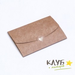 Конверт под сертификат "С тиснением, крафт", 10,5х7 см
